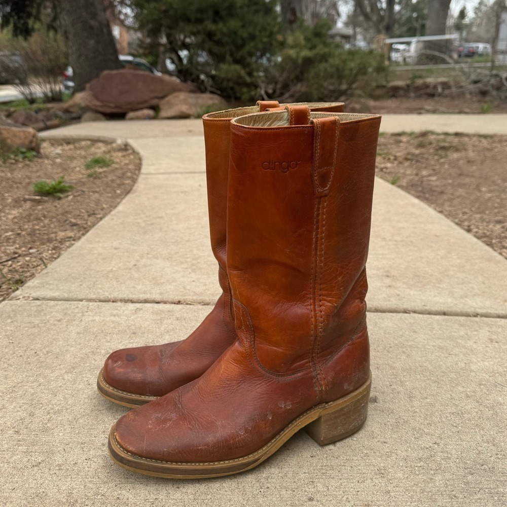 Vintage Frye Like Dingo By Acme 7258 Size 10 D Leather Campus Motorcycle Boots